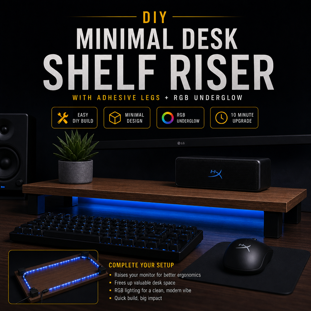 WorkShop Project: DIY Minimal Desk Shelf Riser