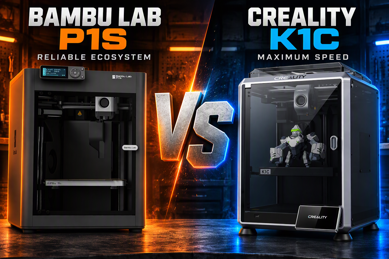 Bambu Lab P1S vs Creality K1C